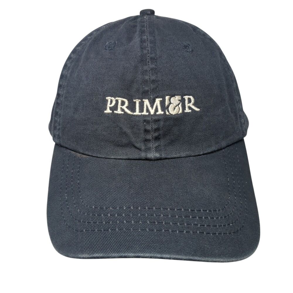 Primer Slideback Hat Blue One Size Adjustable Embroidered 6 Panel Bullet Line